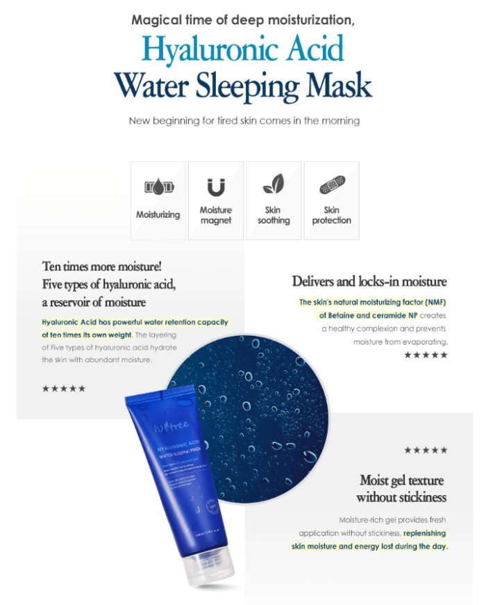 Isntree Hyaluronic Acid Water Sleeping Mask 100ml