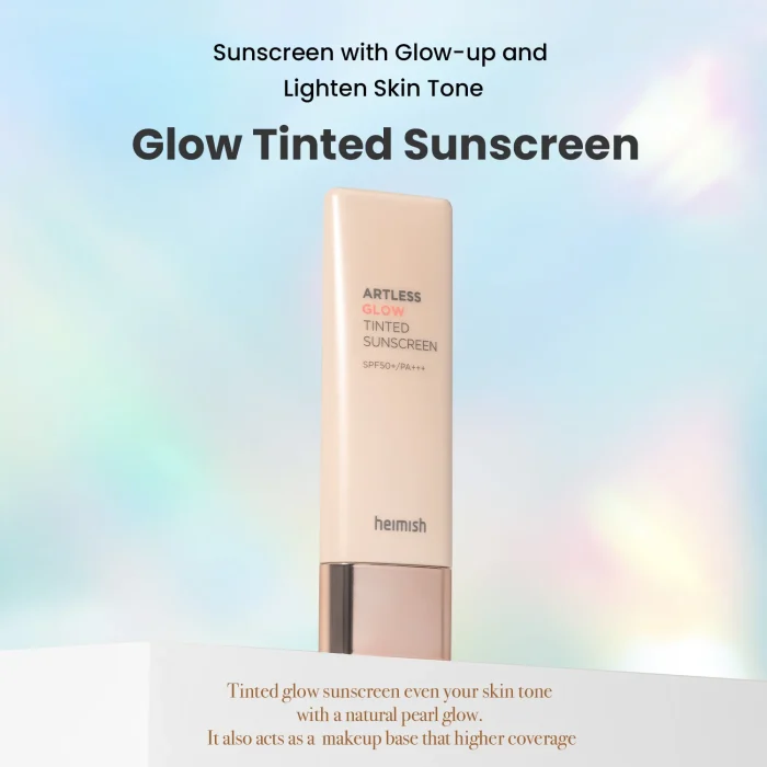 Heimish Artless Glow Tinted Sunscreen Shine Beige SPF50+ PA+++ 40ml Heimish Artless Glow Tinted Sunscreen Shine Beige SPF50+ PA+++ 40ml